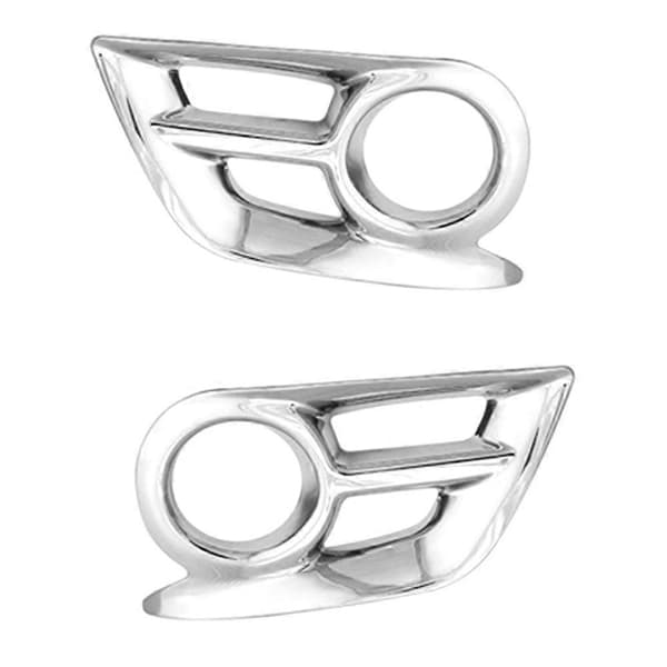 Bil tåkelysdeksler Bil ABS kromtilbehør Belagt tåkelysdeksel Trim Limstil for 2011-2013 silver