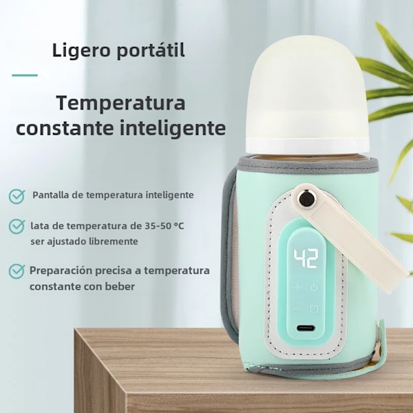 ble Värmare för Barnflaskor Matningsflaska Värmehållare Resevärmare Omslag USB Värmare Utomhus Flaskvärmare light green