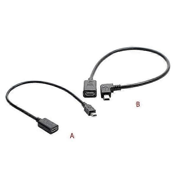 USB C till Mini USB 2.0 Adapter Typ C Hona till Mini USB Hane Adapterkabel[HK] B