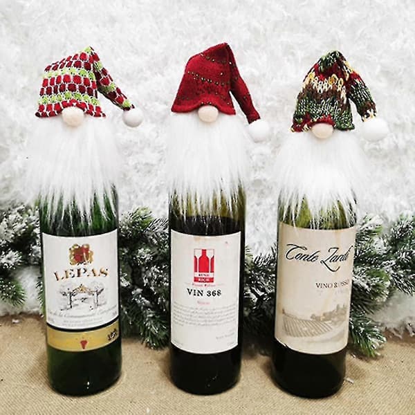Julröd vinflaskpropp, julvinflaska väska jul