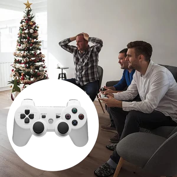 PS3 Bluetooth trådløs vibrasjonshåndkontroll for PS3-spill white