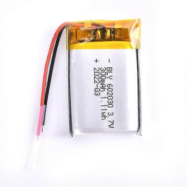 3.7v 300mah Li-ion 602030 Li-polymer Oppladbart Batteri