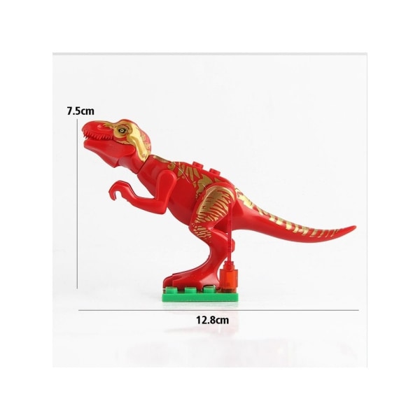 Gör-det-själv- set 6-i-1-byggnadsdinosaurier ABS-material gör-det-själv-block intelligenta leksaker, stil slumpmässig leverans