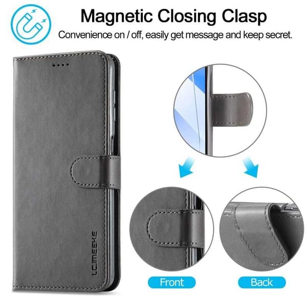 LC.IMEEKE Wallet Case Samsung A15 5G - Grey grå gray