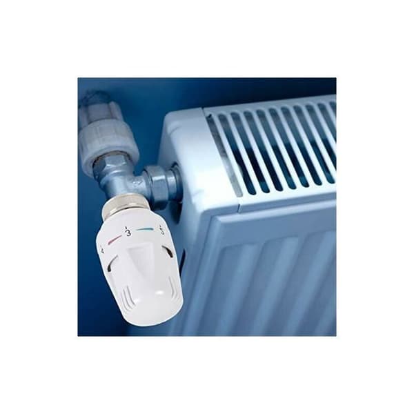 Sett med 4 termostathoder, M30 x 1.5, nikkelbelagt messing, 5 nivåer, radiator, hjemmekontor.