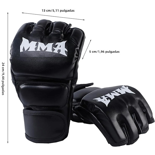 Nyrkkeilyhanskat miehille ja naisille PU Karate Muay Thai Guantes De Boxeo Vapaaottelu Harjoittelu Aikuiset Lasten Varusteet Black