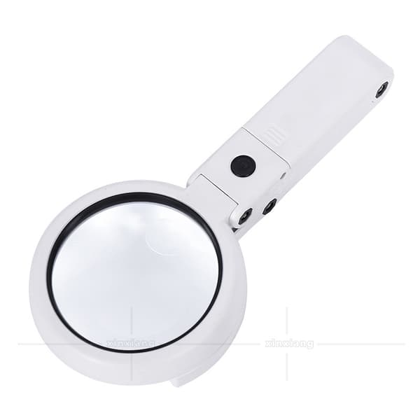 5X 11X Handheld Illuminated Magnifying Glass on Stand with 8 LED Lights