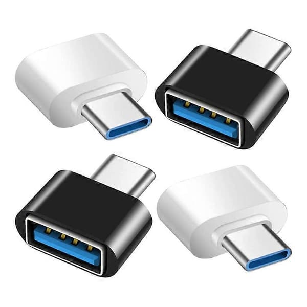 USB C til USB-adapter, USB C til USB 3.0 OTG-adapter, USB hunn til USB-C hann kompatibel med Pro, Gal Whiteblack