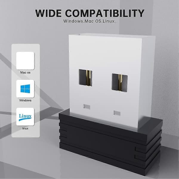 USB-musejiggler uoppdagelig musebeveger med USB C-adapter, svart