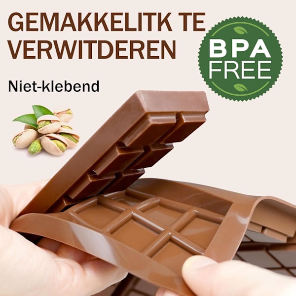 Silikon chokladform, silikonform för 6 chokladkakor med skrapa och 100-pack påsar, Dubai chokladform för chokladpraliner 3pcs