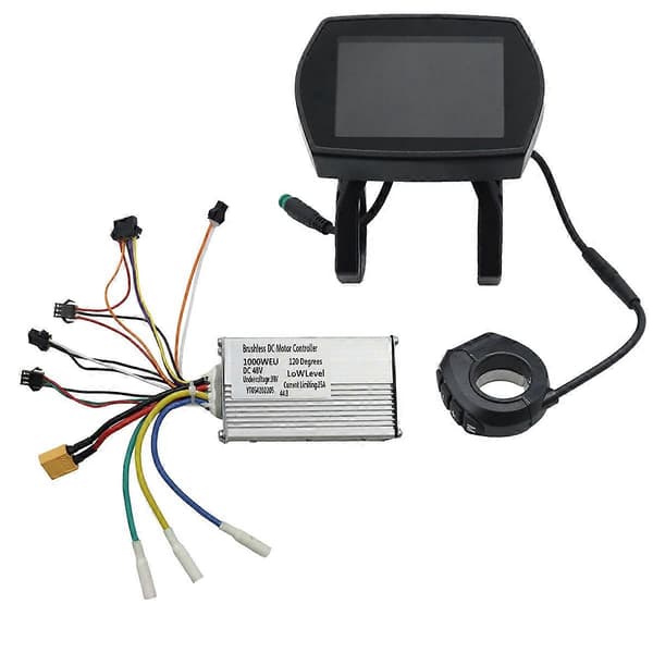 48V 25A 1000W Elektrisk Scooter Controller Kit med Display Scooter Dashboard för G2 Pro Elektrisk Sc silver  black