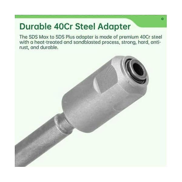 SDS Max til SDS Plus Adapter SDS Max til SDS Plus Drill Konverter for Borhammer 40Cr Stål SDS Max Verktøy Silver