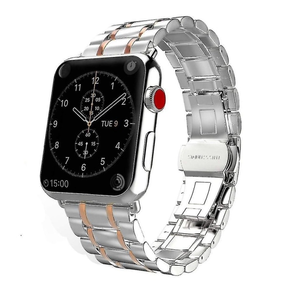Armband i rostfritt stål för Apple Watch Band Butterfly Metal Link Brace