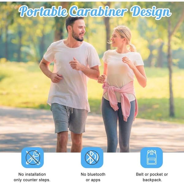 Skritteller med stor 3D-skjerm, ingen Bluetooth, enkel tilbakestilling. For voksne, barn og eldre.