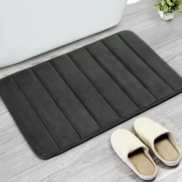 Superabsorberande Badrumsmattor Rs Mjukt Memory Foam Golv Sovrum Toalett Dusch R Heminredning Maskintvättbar Black 40x60