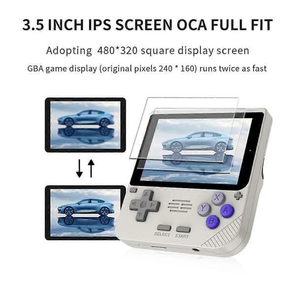 V10 Retro Handhållen Spelkonsol 3,5-tums Skärm Arkad Spelkonsol Linux Gamepad Stöder Flera 3D-emulatorer C Retro gray