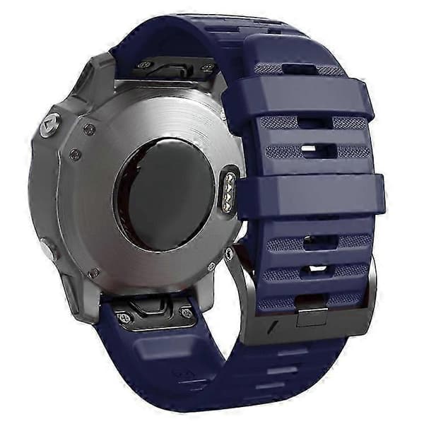 Garmin urrem til Fenix 6X Pro, 26 mm sort silikone udskiftningsrem DarkBlue