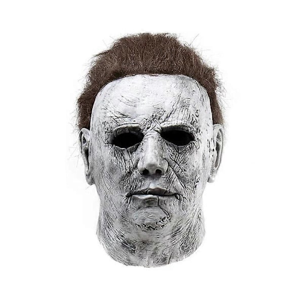 Michael Myers Kostym 2024 - Mask, Cosplay, Halloween Overall, Skräck Blodiga Mördarrekvisita, Karnevalsdräkt för Vuxna Män Mask Mask XXL