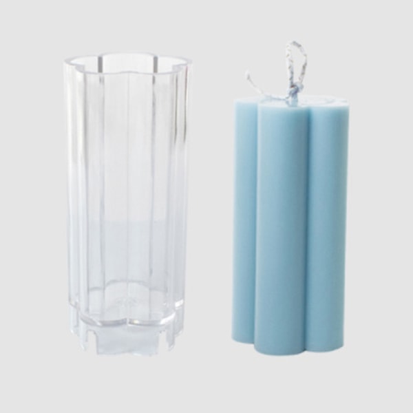 Klar Plastplommonblommaformar för Ljustillverkning one size