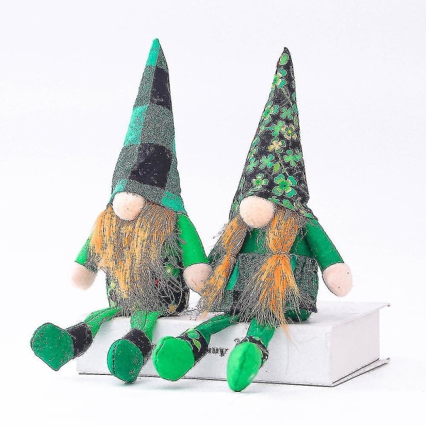 St.Patrick's Day Ansiktslös docka Tomte Gnome Plyschleksak