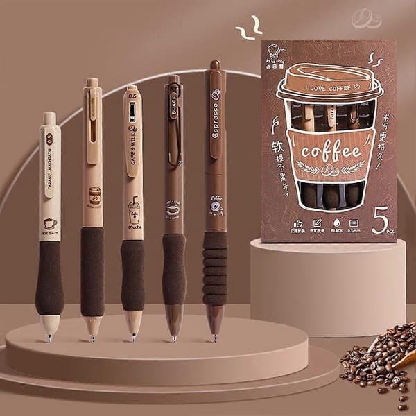 Æstetisk skoletilbehør til studerende Ultra-glatte, ensartede streger til skitsering og doodling Coffee