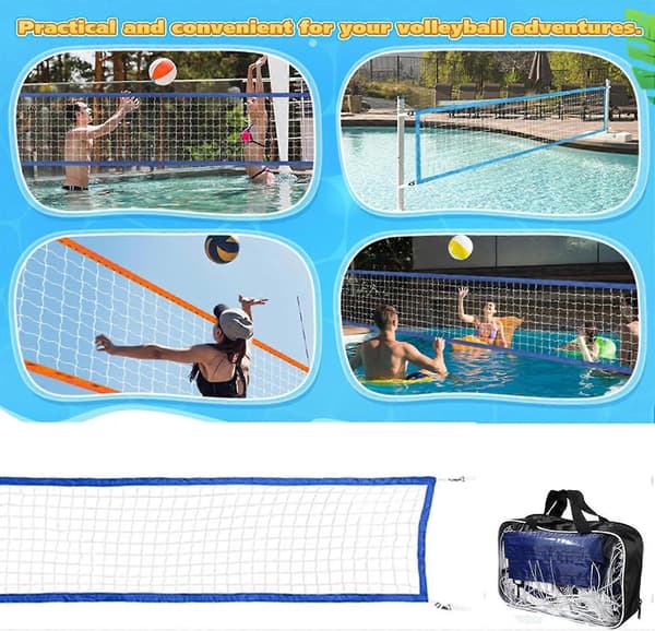 Pool Volleyball Net, Volleyball Net til Pool, 15 x 3 ft Tennisnet