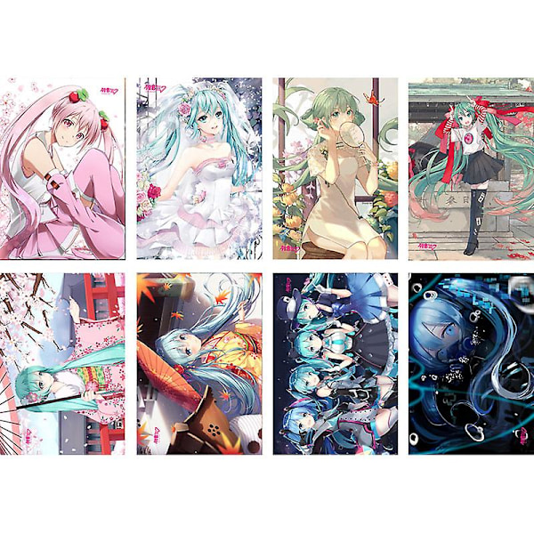 Miku Hatsune Poster 8 st A3 Storlek