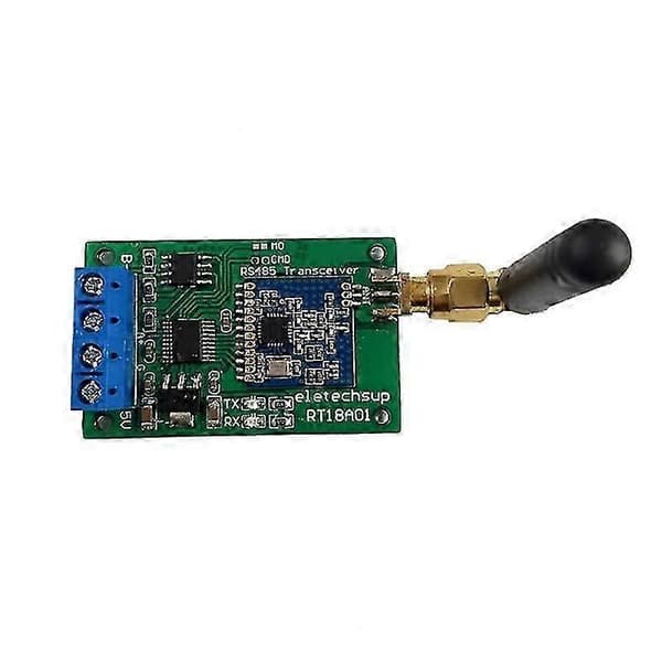 2 stk. RT18A01 RS485 Transceiver Trådløs Repeater 485 Master-Slave Kontroll 433M 868M Uhf Modul, 43 Green  Black