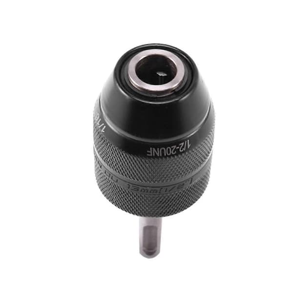 SDS Borepatron Skruetrækker Fatning Hurtigskift Adapter Konverter Fatning Perforator Forkromet E Black