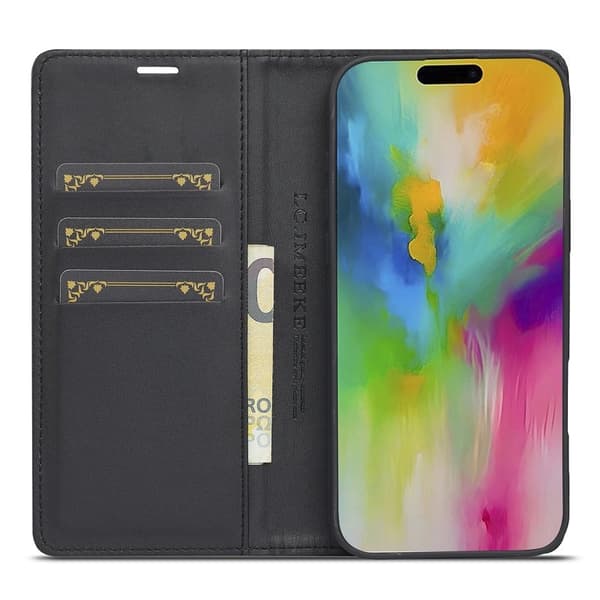 LC.IMEEKE iPhone 16 Pro Max Pungcover Kunstlæder - Hvid