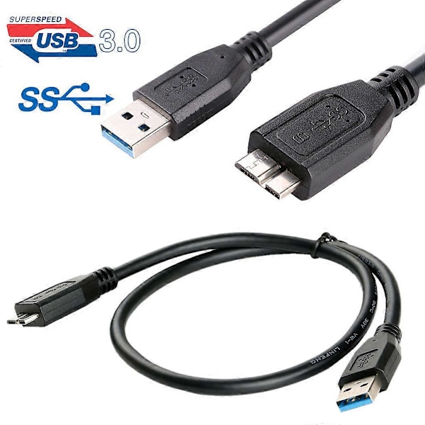 Höghastighets USB 3.0 till USB 3.0 Kabel Extern Hårddisk HDD 0.3-5M 12