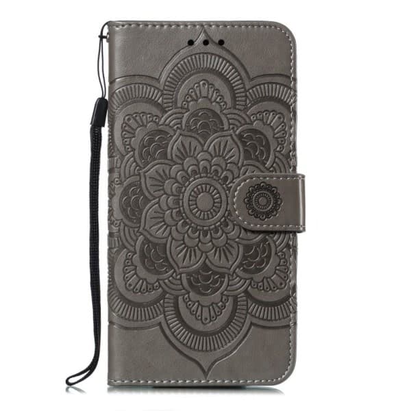 IC iPhone 7/8/SE (2020/2022) - Mandala Wallet Case - Grå