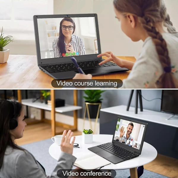 10,1-tommer Android 12.0 Quad-core Netbook med Wi-Fi, HD Webcam og en 2-i-1 Student Office Tablet Pink