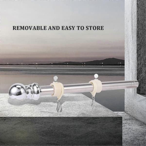 Flagstang i rustfrit stål til haven og gården, rustbestandig flagholder til udendørs brug