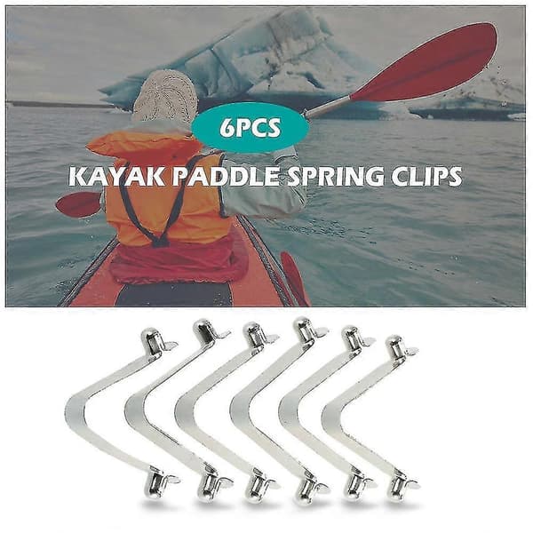 6 kpl Kajakkimelan jousiklipsit Telttatangon klipsit 6mm single pin solid