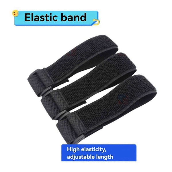 25x600mm 10-Dels Elastisk Armstropp Myk Elastisk Elastisk Feste Vanntett Veske Elastisk Spenne Str Black