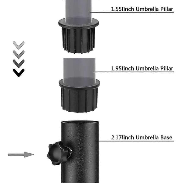 2 sæt udendørs parasolfod base stand reservedele parasolfod base beslag hul ring prop dæksel