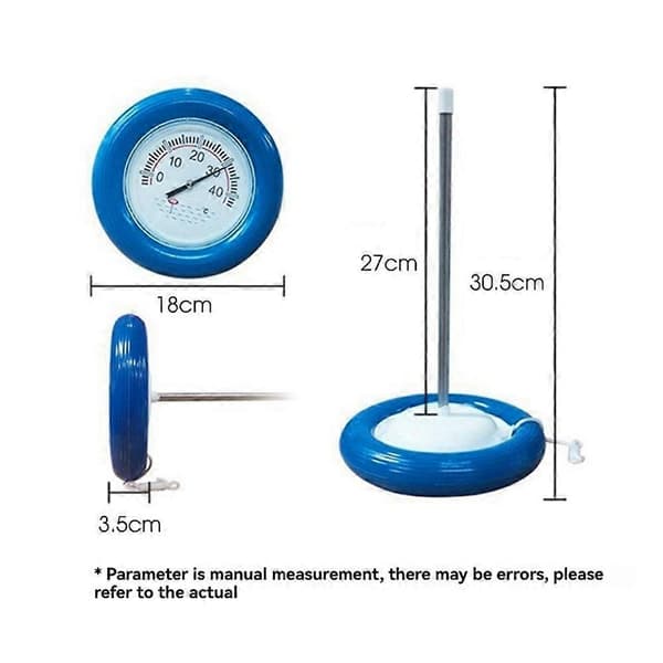Undervands Termometer Stor Flydende Plade Vandtemperaturmåler Termometer Badekar Pool Temper Blue