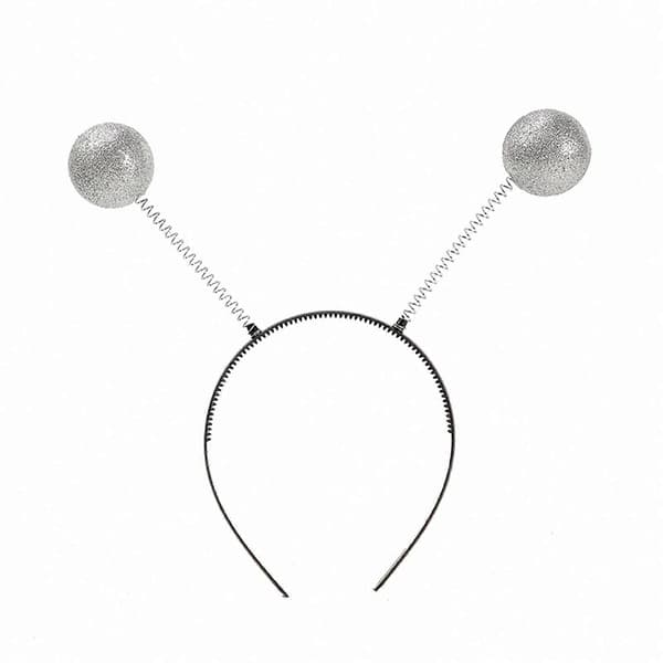 Adorkable Antenne Hodeplagg Ball Kjoler Bursdag Hårbøyler Morsomme Hodeplagg Tegneserie Alien Antenne Hodeplagg Silver