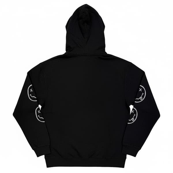 Nirvana Unisex Voksen Happy Face Hættetrøje M Sort Black M