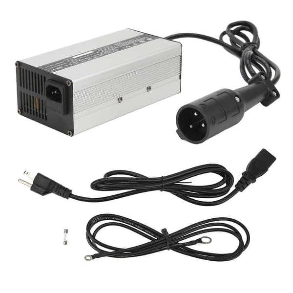 Golfbil-lader DC 48V 6A 3-pins rund 110- universell passform for golfbil med 48 volts system