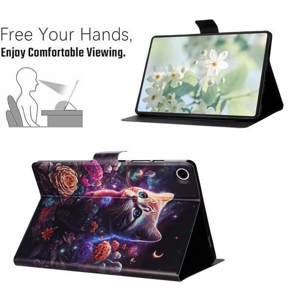 Tablettikotelo - Samsung - Galaxy Tab A11 Plus - Galaxy Tab A9 Plus - PU-nahka - 11 tuumaa - Monivärinen