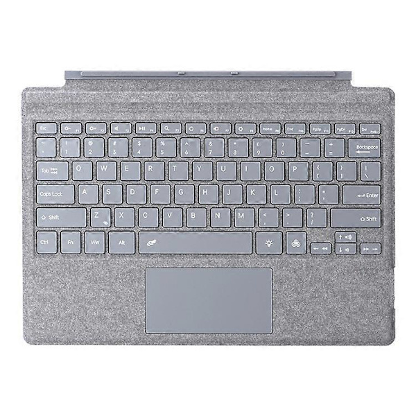 1089D Compatible Colorful Backlit Bluetooth Keyboard with Touchpad for Microsoft Surface Pro 7+ / 7 / 6 / 5 / 4 / 3 LightGrey