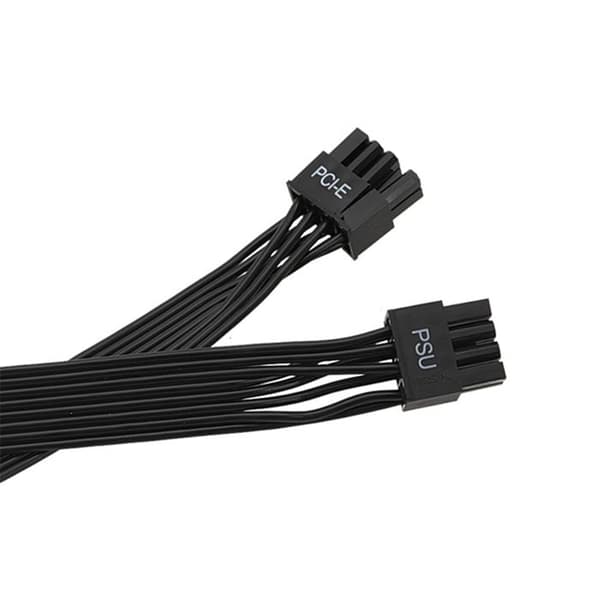 8-pin PSU til dobbel 6+2-pinners PCIe strømkabel, hann til hann GPU-kabel for modulær strømforsyning