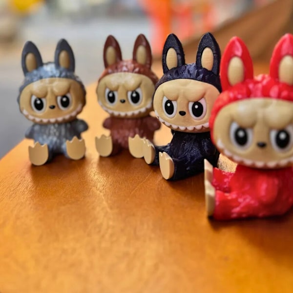 Labubu Pop Mart Monsters Spännande Figur Leksak för Bordsskiva Grå M Grey m