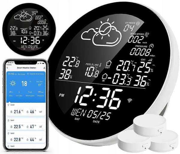 Wifi Tuya Smart Vejrstation Sensor