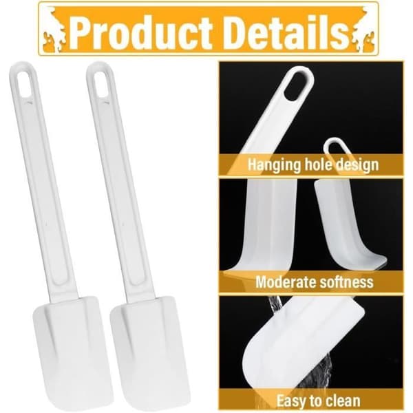 Silikonspatel - Bakverk - 2 stk - Non-stick - Fleksibel - Ergonomisk design