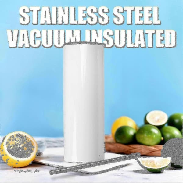 20 slanke, lige sublimerings-tumblere til rustfrit stål
