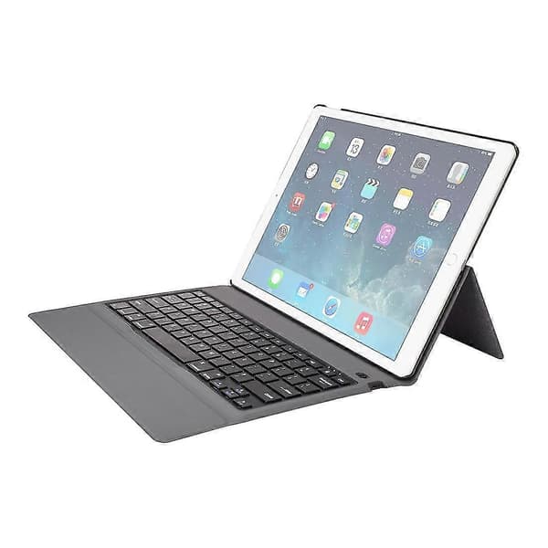 T129 Bluetooth-tastatur PU-deksel for iPad Pro 12,9 tommer 2017 Black