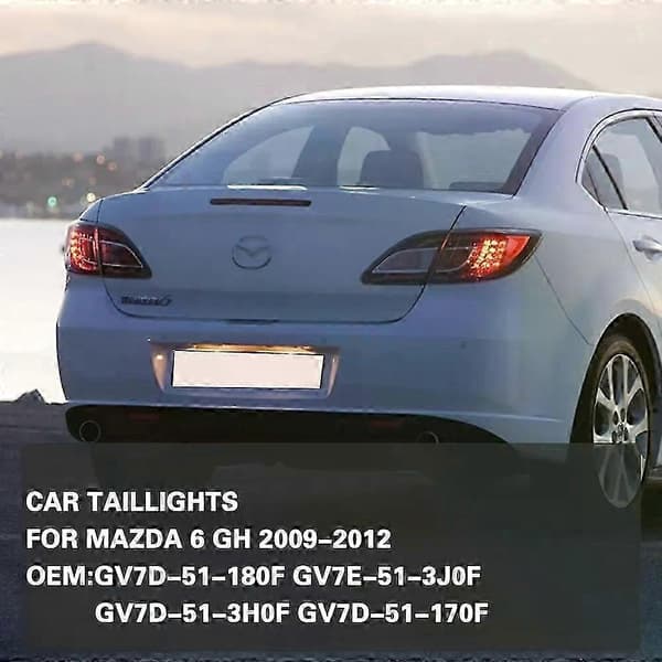Venstre/højre side baglygte passer til Mazda 6 GH 2009 2010 2011 2012 Baglygte Bremselygte med Outside-right